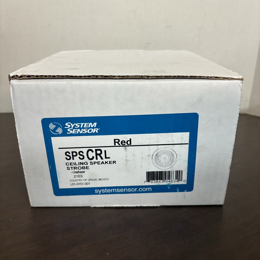 NEW System Sensor SPS CRL Ceiling Speaker Strobe Indoor Red