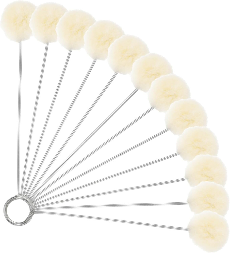 12 Pack Wool Applicator Ball Brush Leathers Dye Applicator, Leathers Dye Tool, L