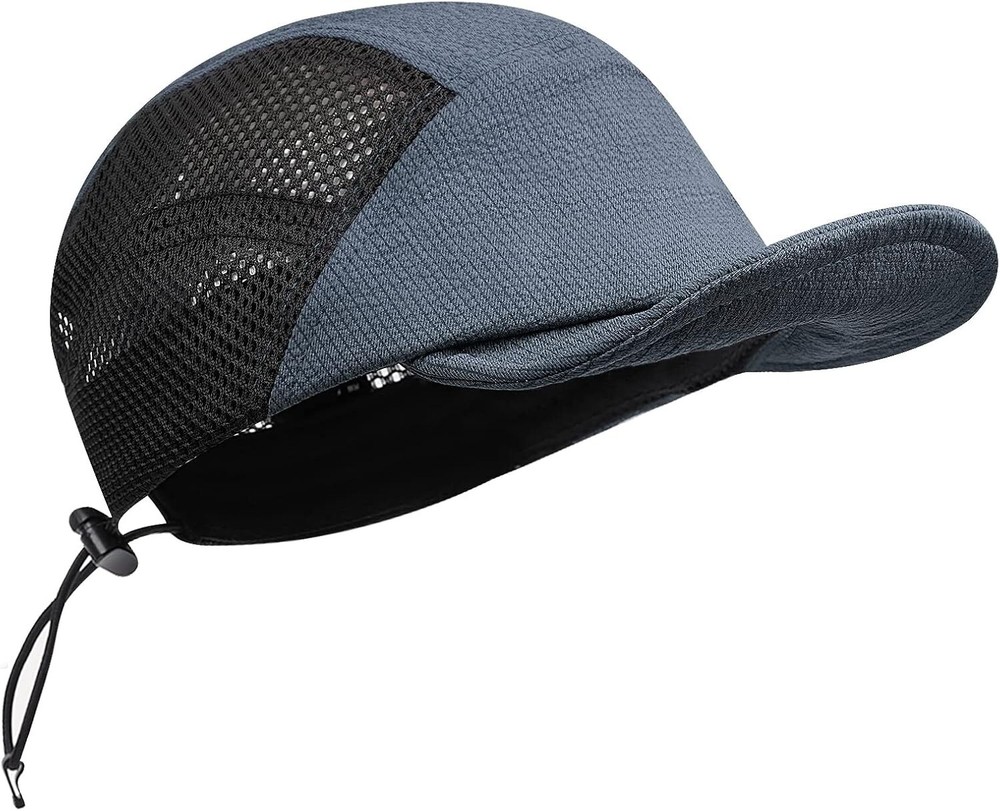 CLAPE Men Quick Dry Baseball Cap 5 Panel Hat Lightweight One Size, Dy13-grey