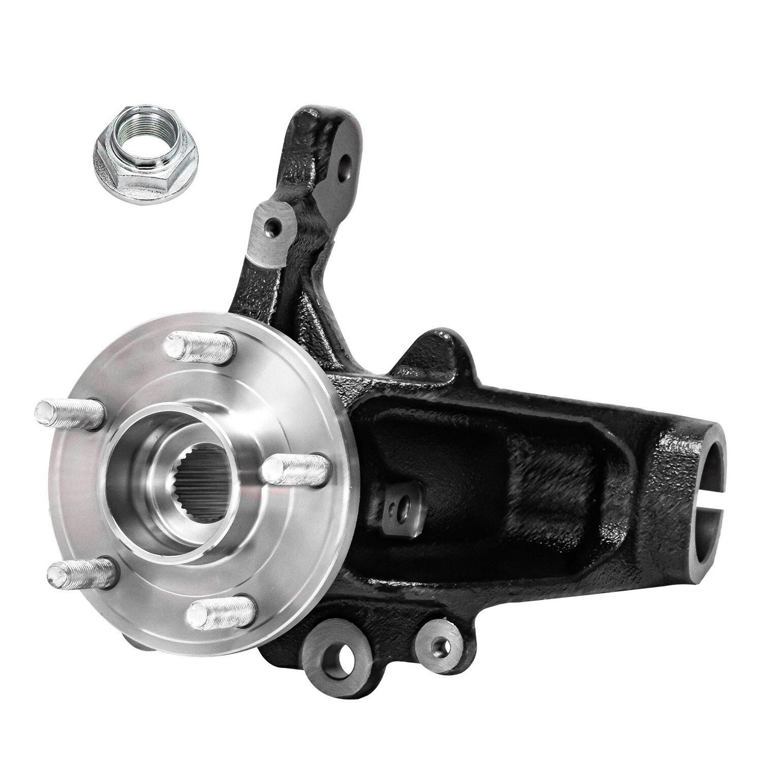 Pair Front Steering Knuckles Wheel Hub Bearing Assembly for 2012-2018 Ford Focus