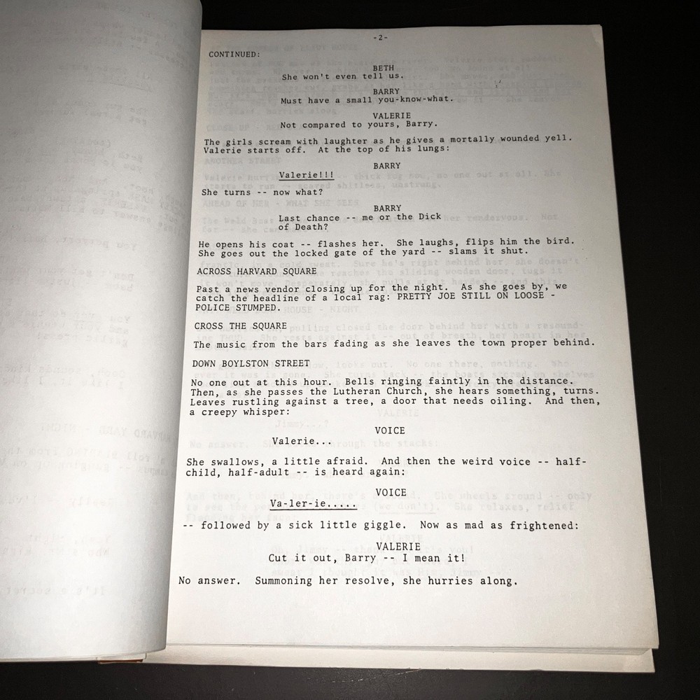 SHARP PRACTICE (1987) Rare Unmade Lawrence D. Cohen Script For John Farris Novel