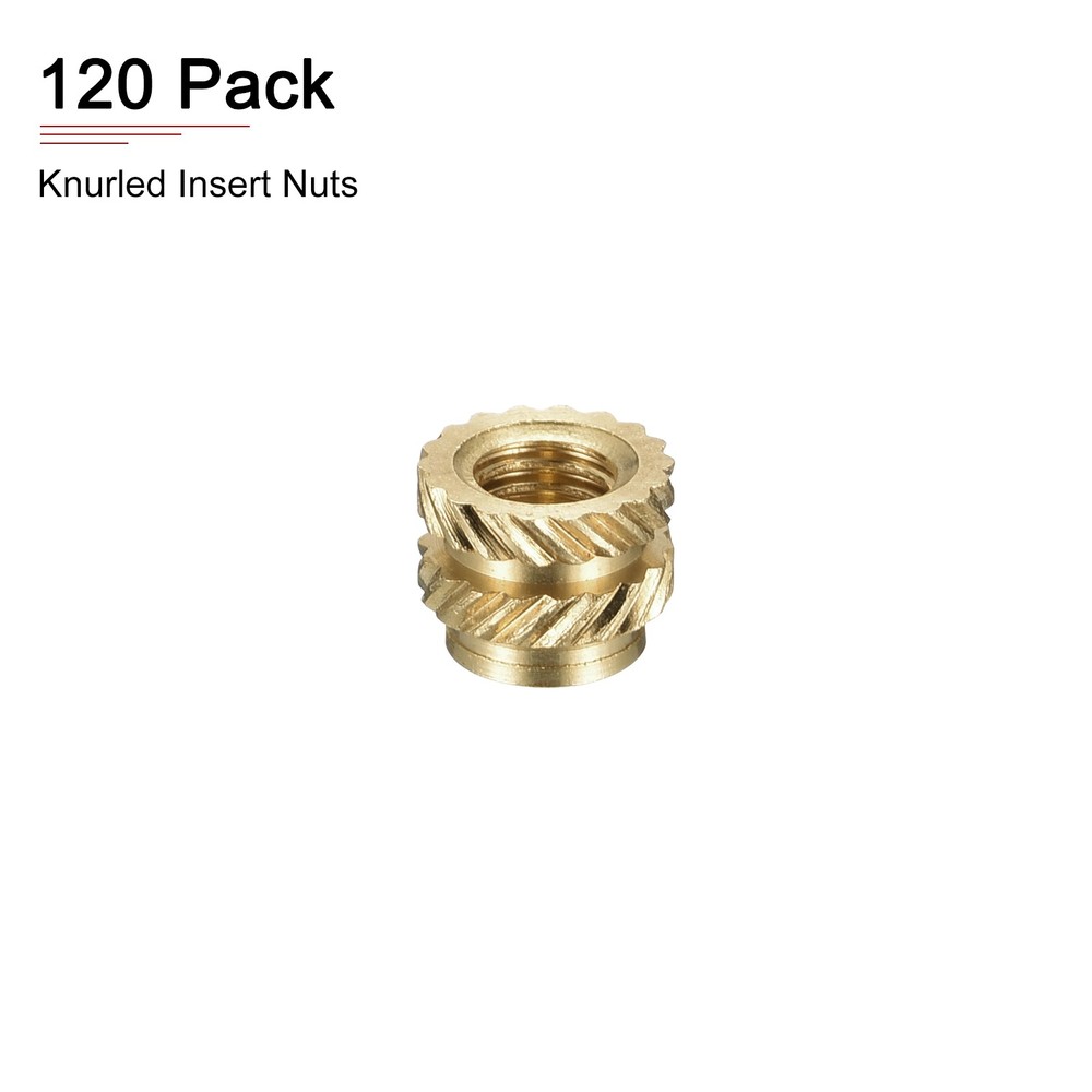 120pcs M3x4mmx5mm Knurled Insert Nuts