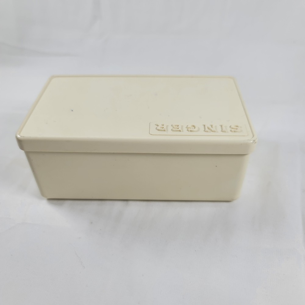 Vintage Singer Sewing Machine Plastic Accesory box empty 5"x 2 3/4"