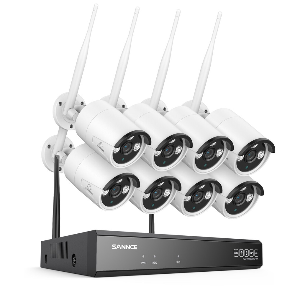 SANNCE Wireless 3MP Security Camera System 2-Way Audio 5MP 8CH NVR AI Detection