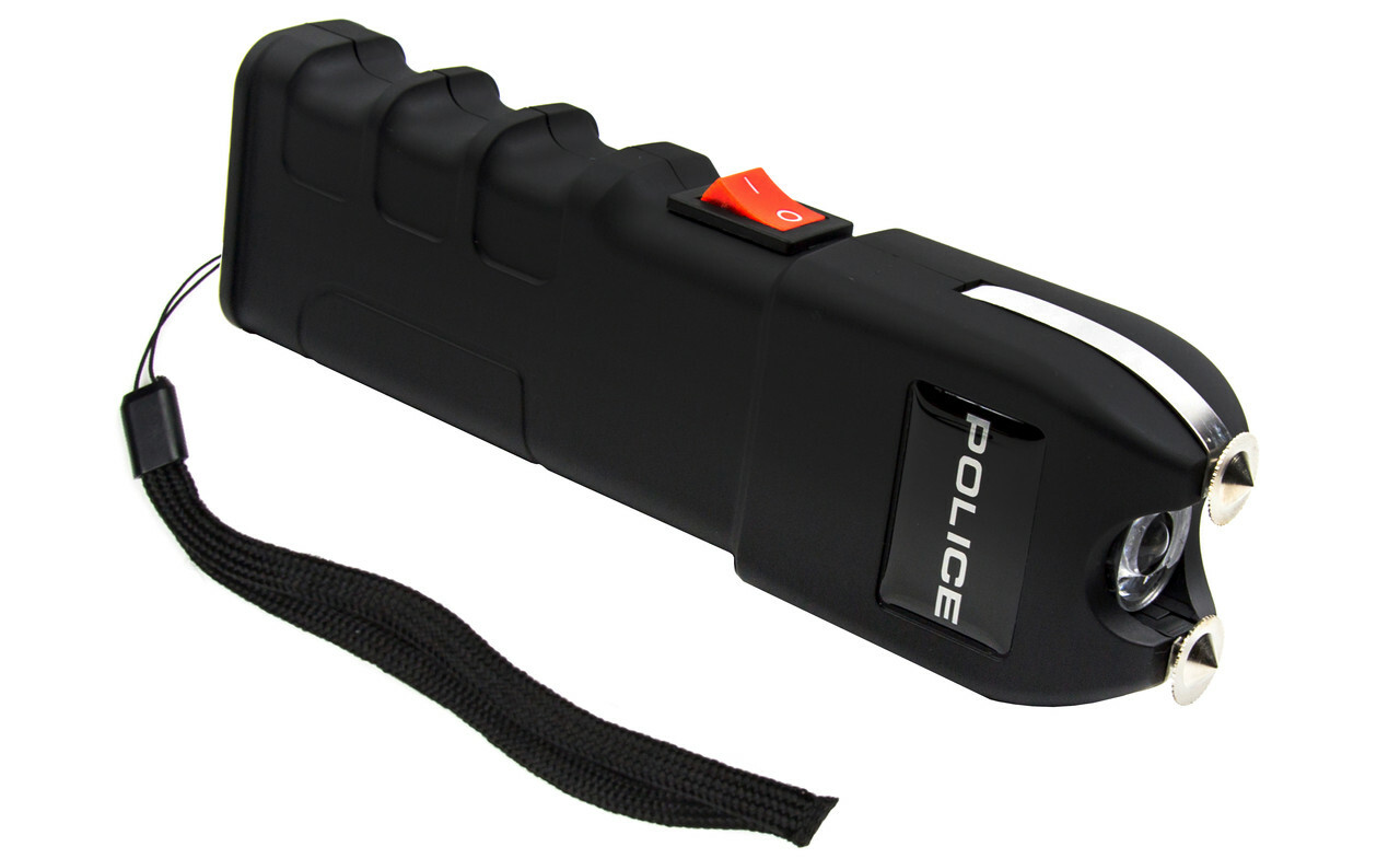 POLICE Stun Gun 928 700 BV Heavy Duty Rechargeable LED Flashlight Black