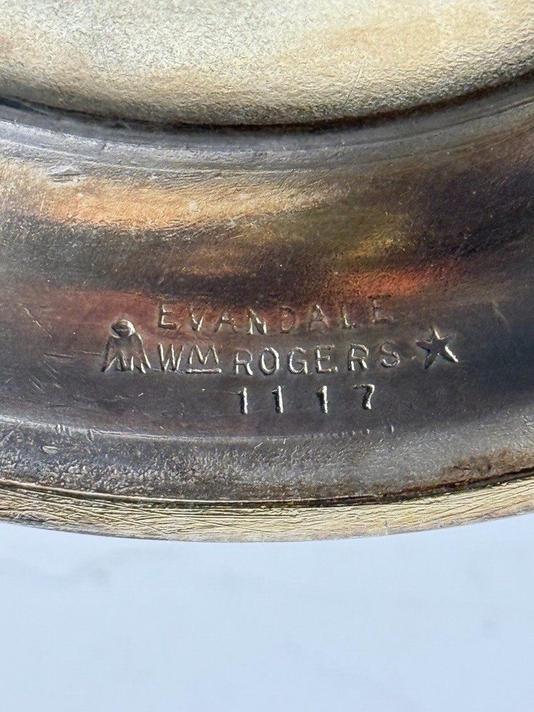 Antique WM Rogers Silverplate Pitcher Evan Dale Pattern Ornate Handle