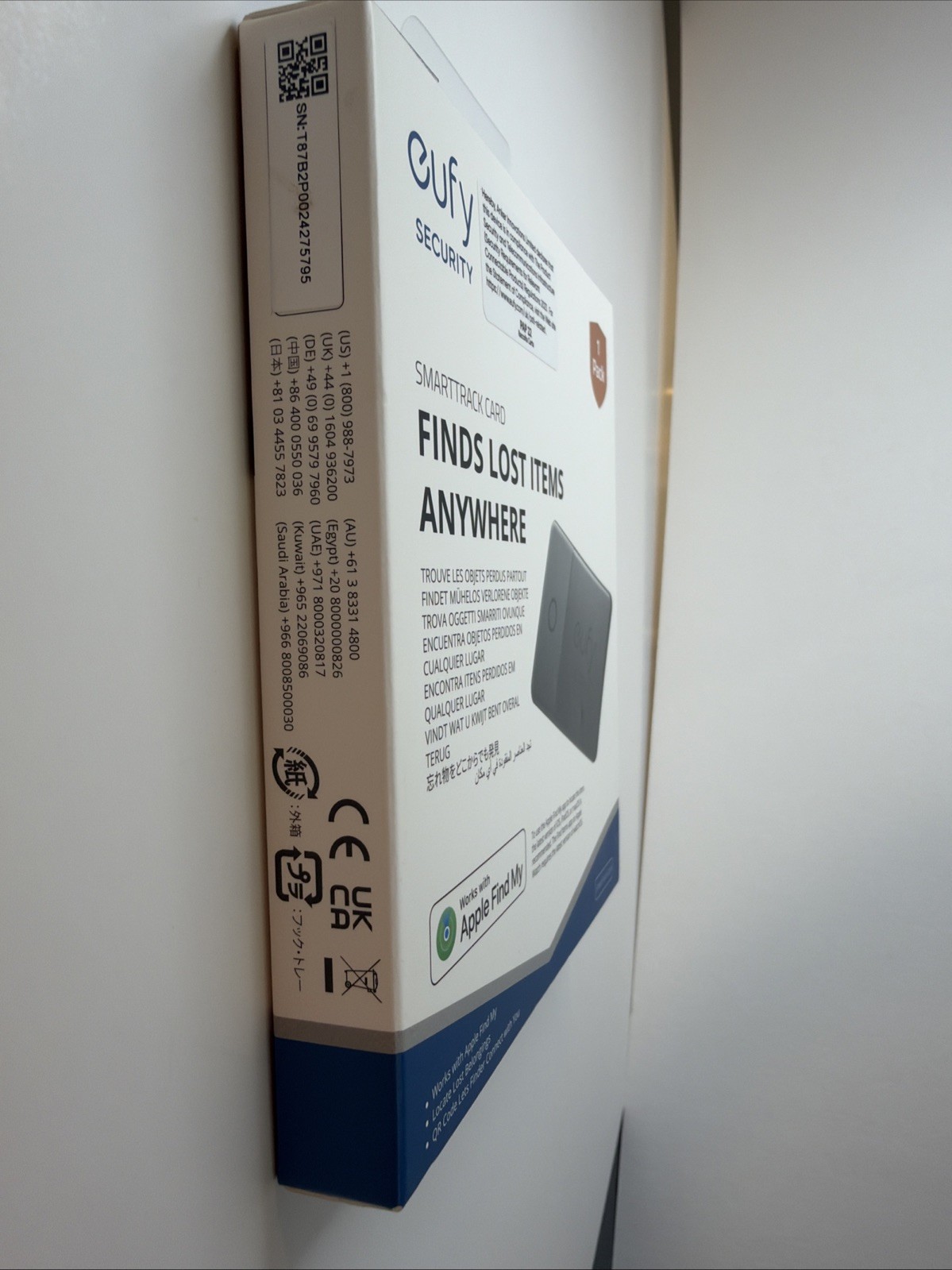 eufy by Anker SmartTrack Card Wallet Tracker Phone Finder Work W/ Apple Find My