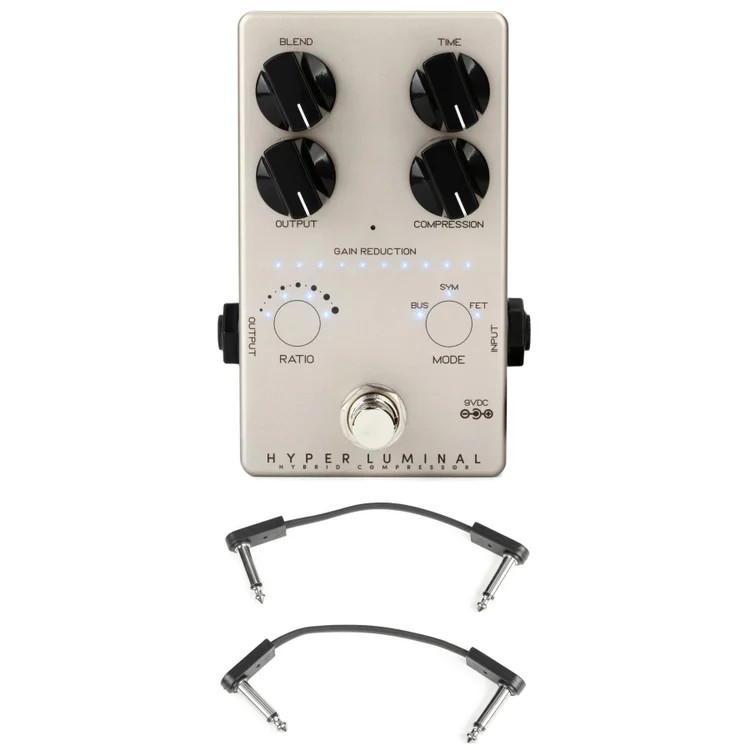 Darkglass Hyper Luminal Bass Compressor Pedal with EBS Patch Cables