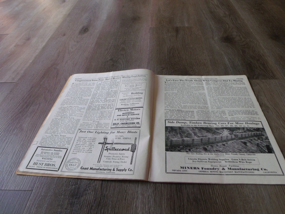 VINTAGE DECEMBER 1949 CALIFORNIA MINING JOURNAL