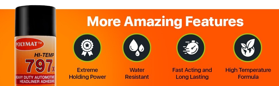 Polymat 797 High Temperature Spray Adhesive for AUTOMOTIVE VEHICLE TRIM