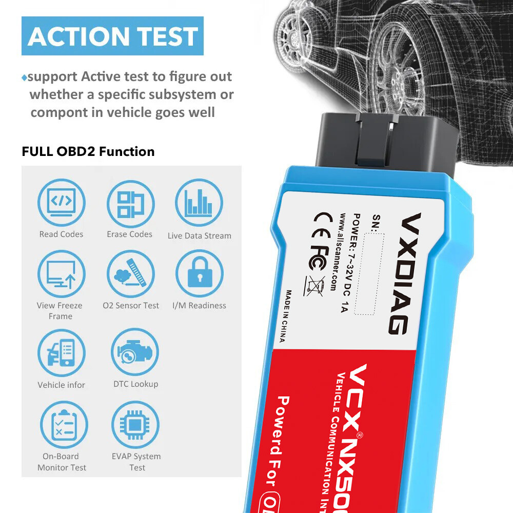 For Ford/Mazda VXDIAG VCX NANO Auto Scanner Diagnostic Configurate Tool WIFI/USB