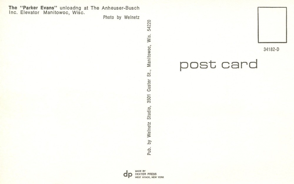 THE "PARKER EVANS", MANITOWOC, WI - PC987