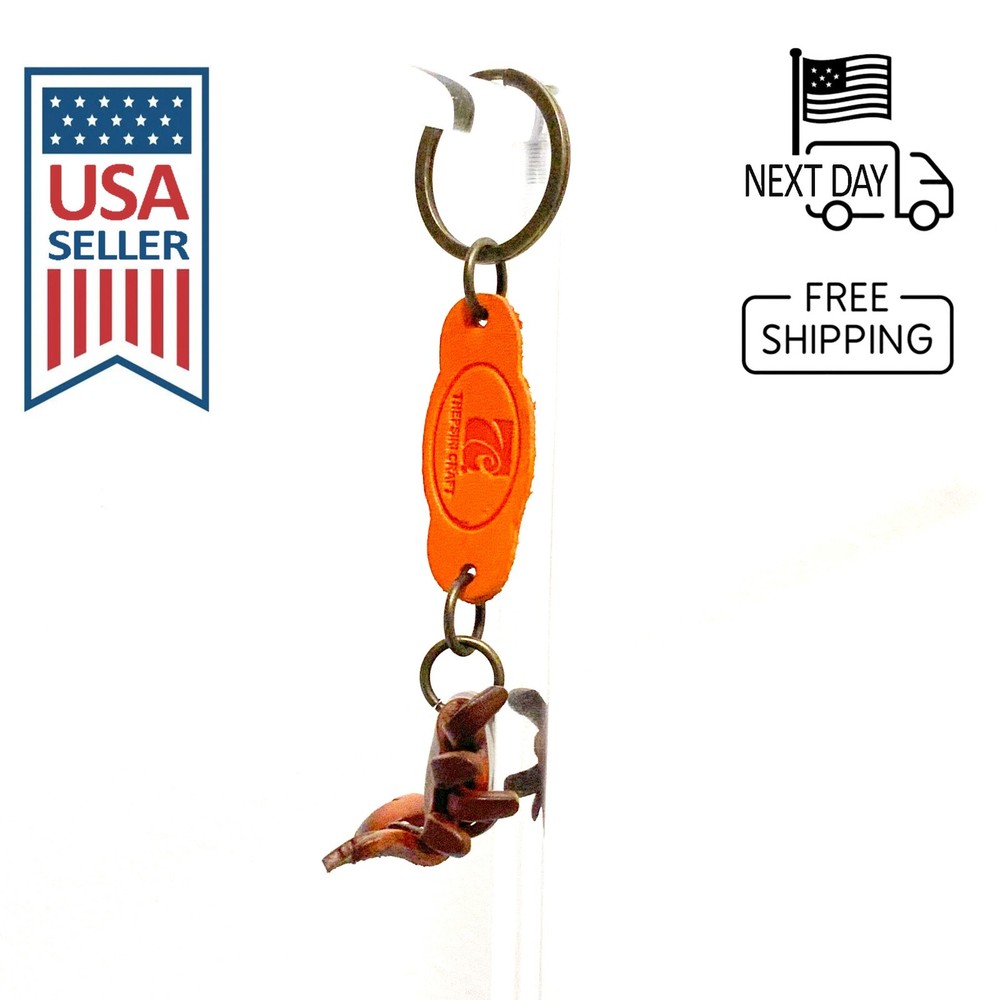 Crab Handmade Leather Keyring #2