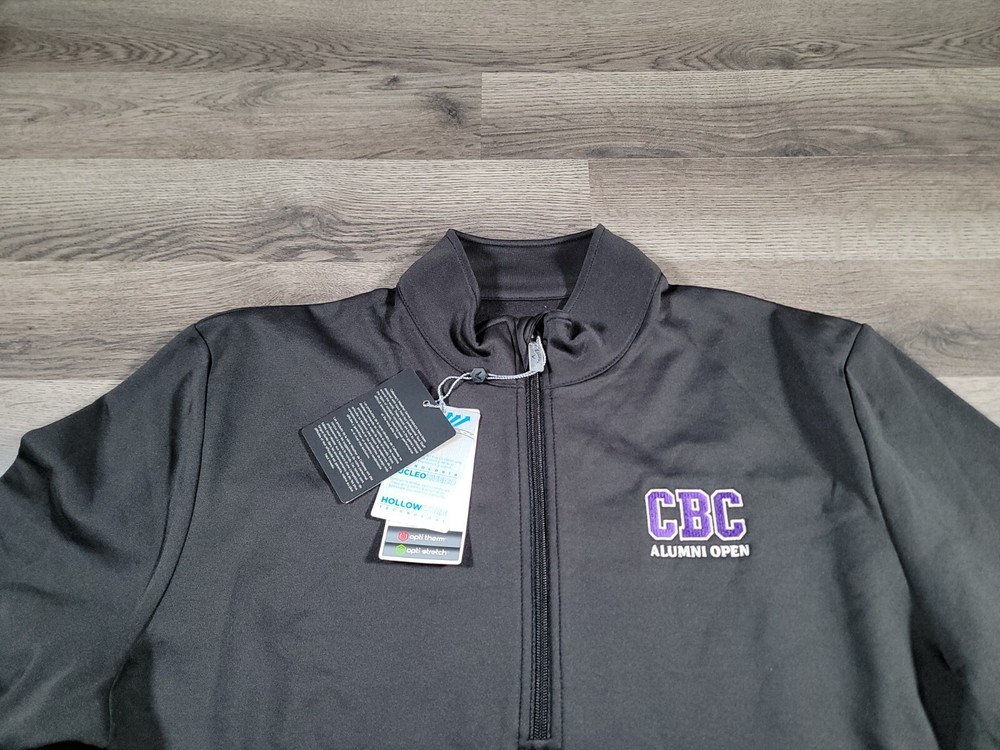 Callaway Golf Pullover Jacket 1/4 Zip Black Medium CBC High School Stretch NWT