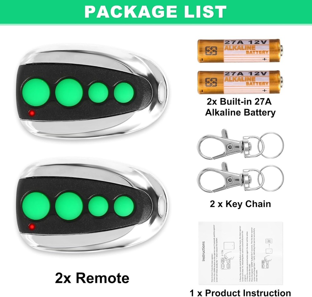 TOPENS M12 Remote Control 4-Button Transmitter for Automatic Swing Sliding Gate