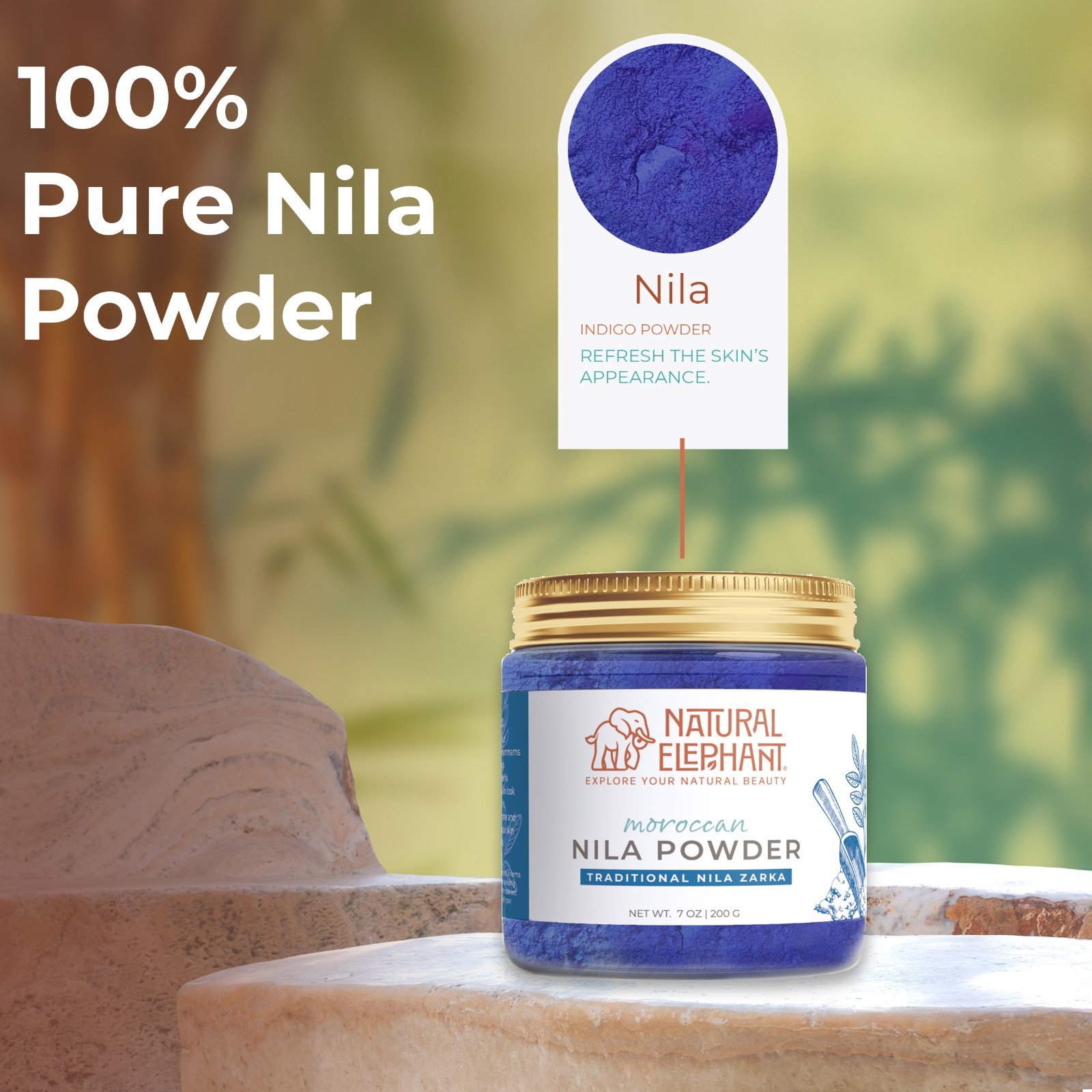 Natural Elephant Nila Indigo Powder 1.76oz | 50G