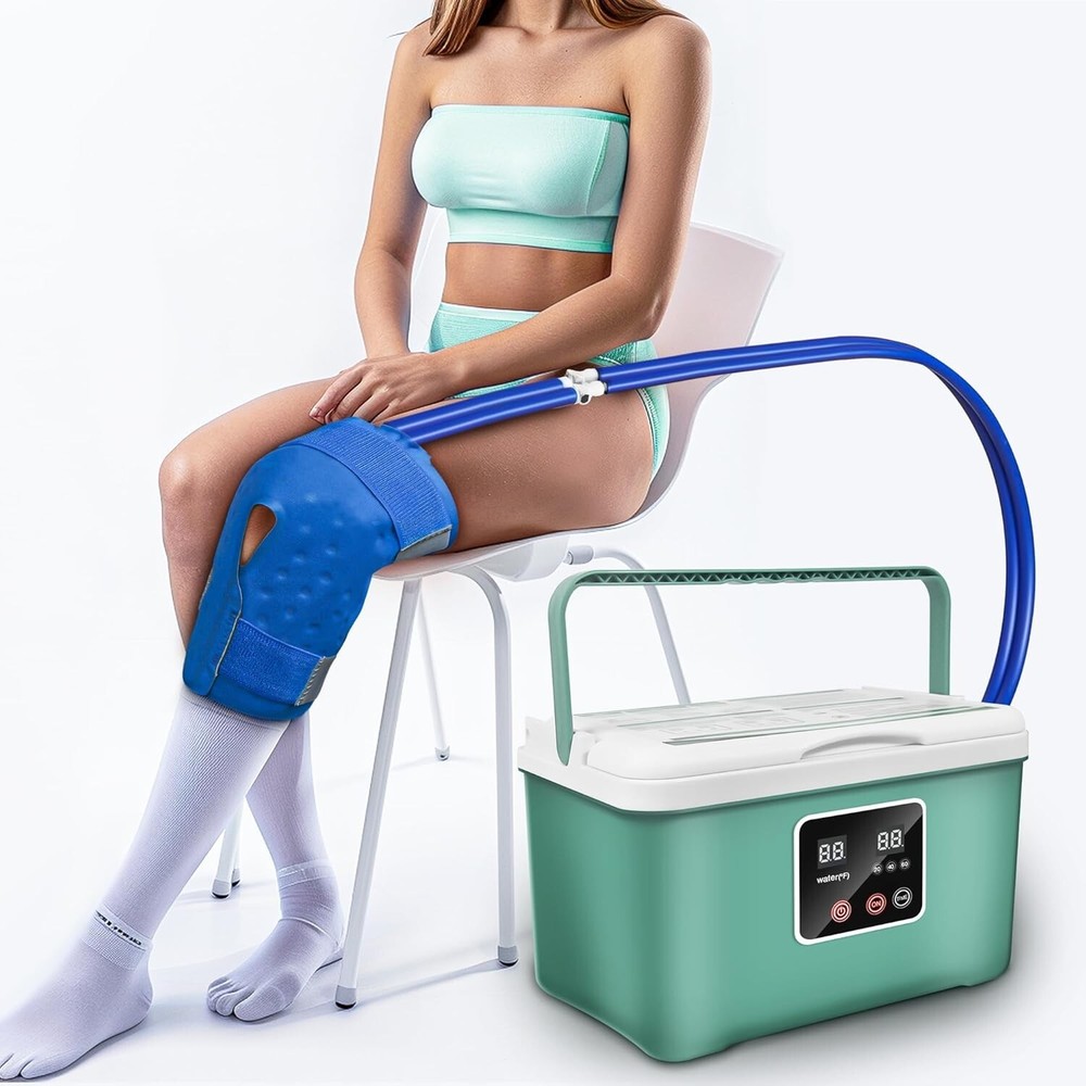Cold Therapy Machine, Ice Therapy Machine System for Knee with Digital Timer, Qu