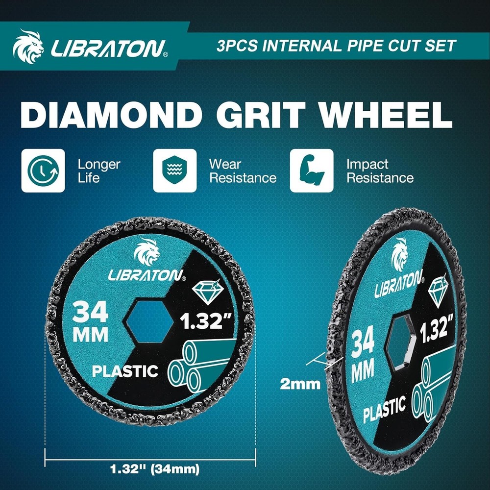 Complete Internal Pipe Cutting Set for PVC & PE Pipes - Lightweight & Efficient