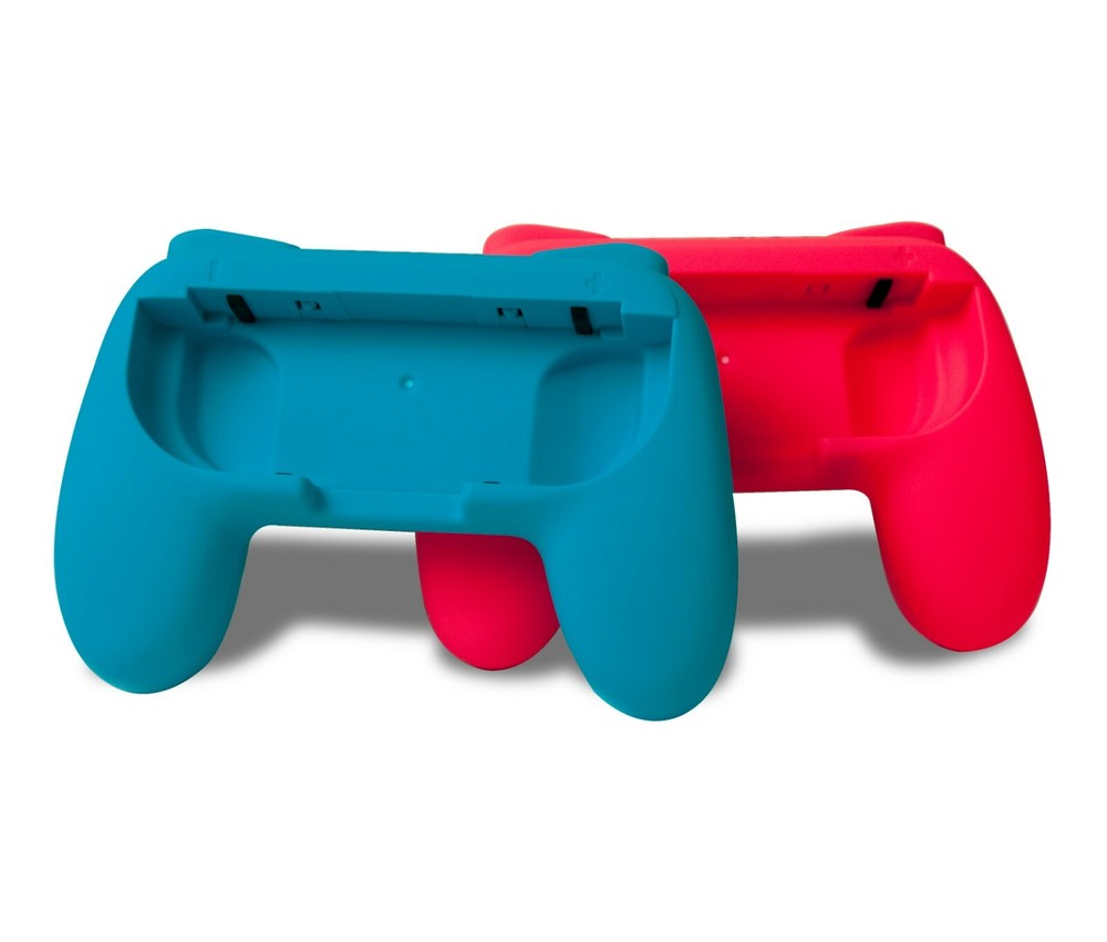 Switch Joy-Con Controller Handle Grip Nintendo Switch (Red/Blue/Black)2PK