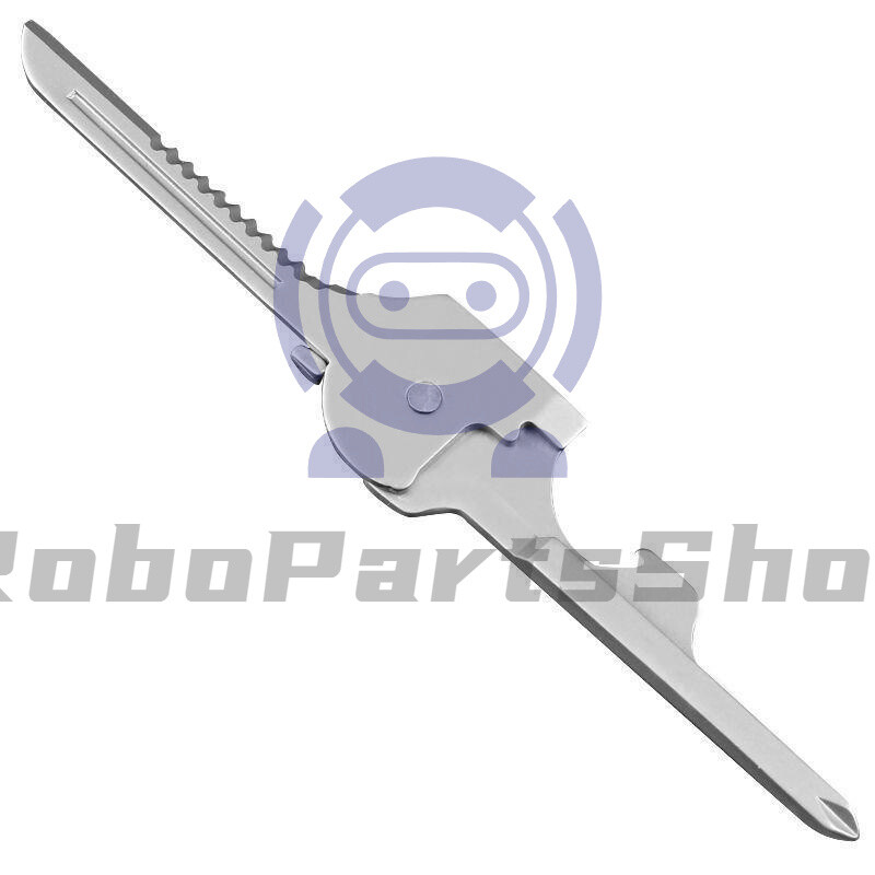 NEW 6-in-1 Utili Key Tool Keyring Keychain Multifunction Stainless Steel 1pcs
