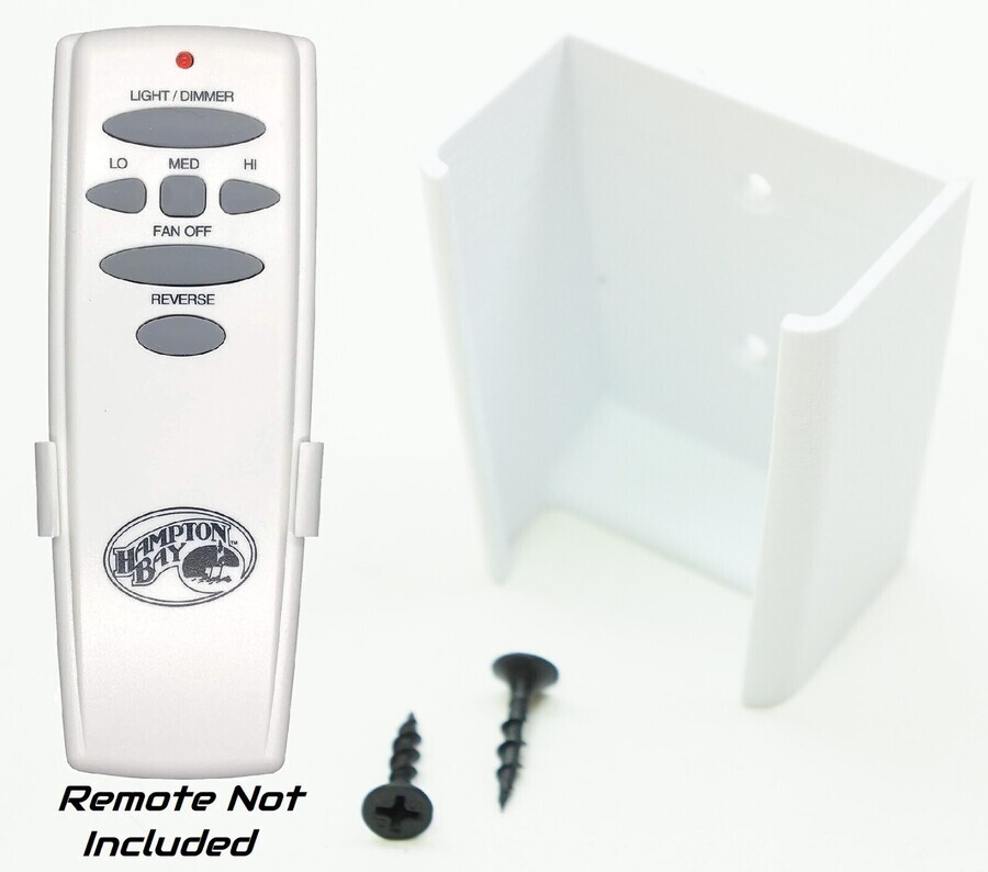 Wall Mount Remote Holder for Hampton Bay UC7078T 9v Reverse Remote