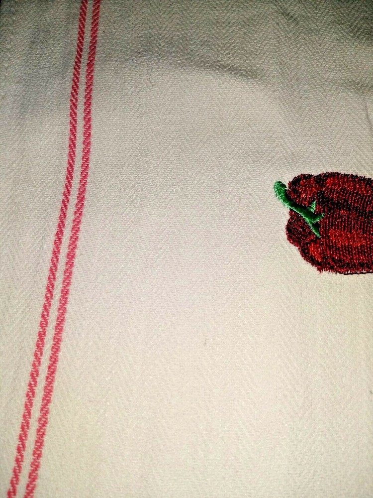CUSTOM EMBROIDERED KITCHEN TOWELS - PEPPERS