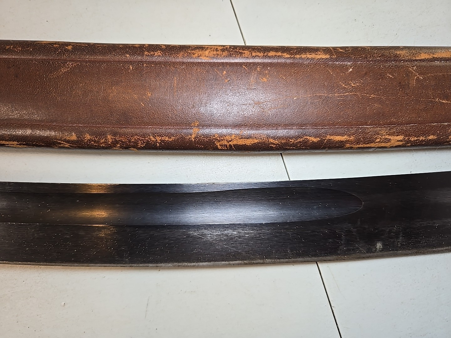 WWI Model 1917 or M1941 USN Naval Cutlass Sword w/Scabbard - US Navy - Klewang