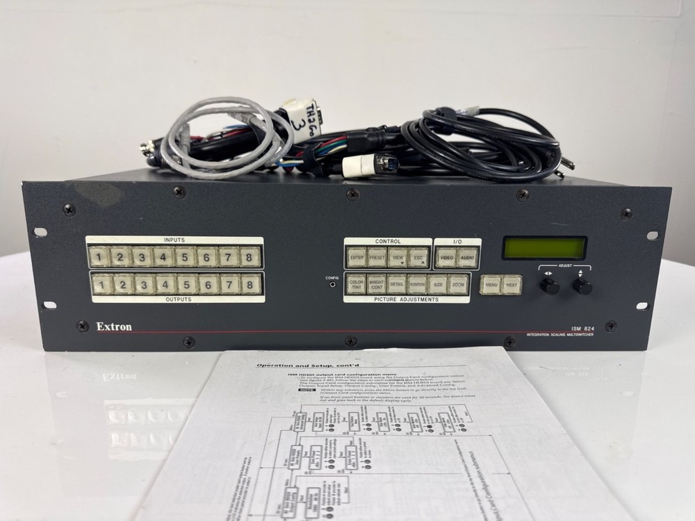 Extron ISM 824 Integration Scaling Multiswitcher with 4 Cards Cables Manual