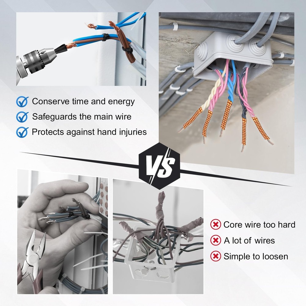 4 Pcs Multifunctional Wire Twister Tool for Drill, Lightweight Wire Nut Twist...