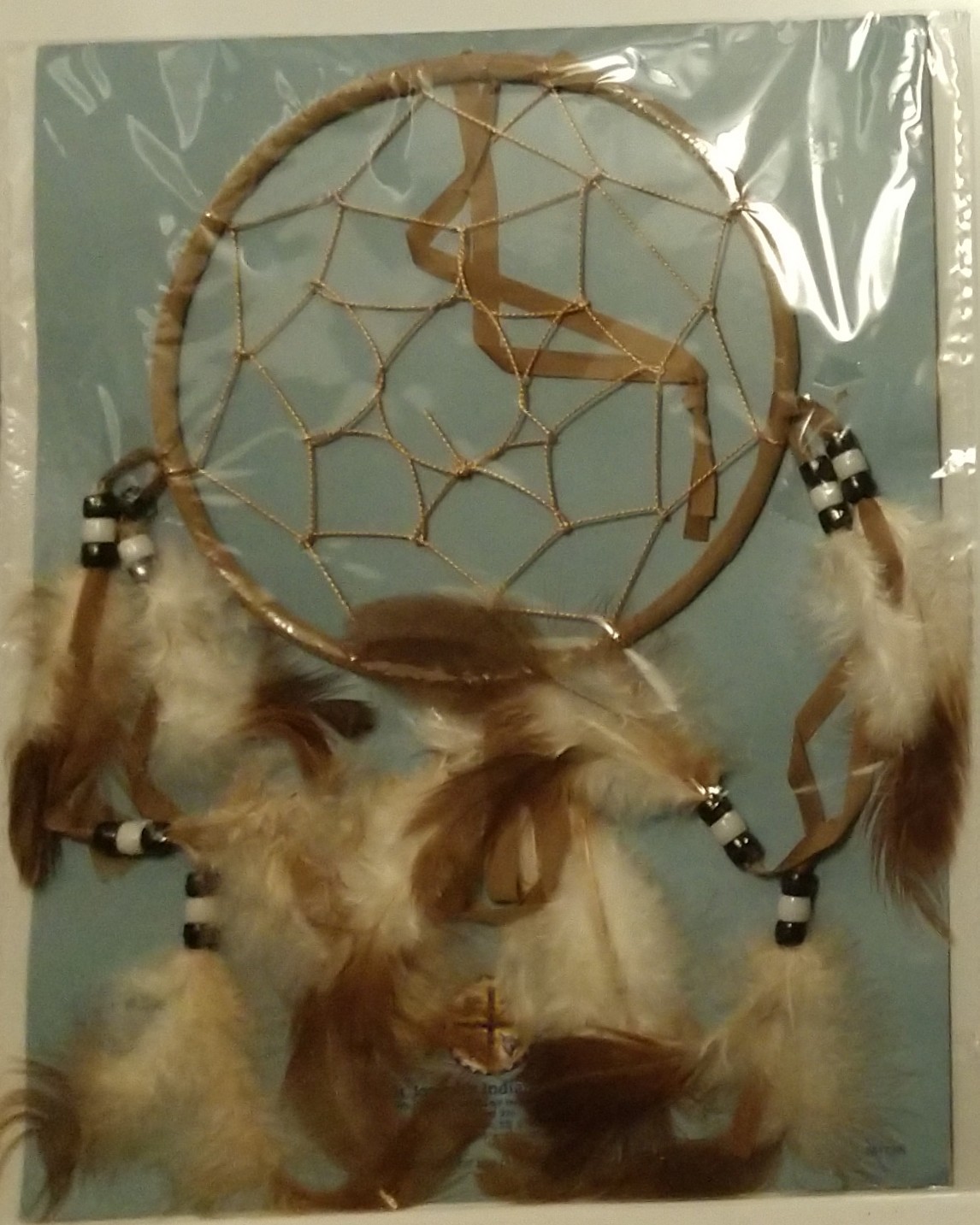 Dream Catcher 5 inch Round with Legend, Faux Suede