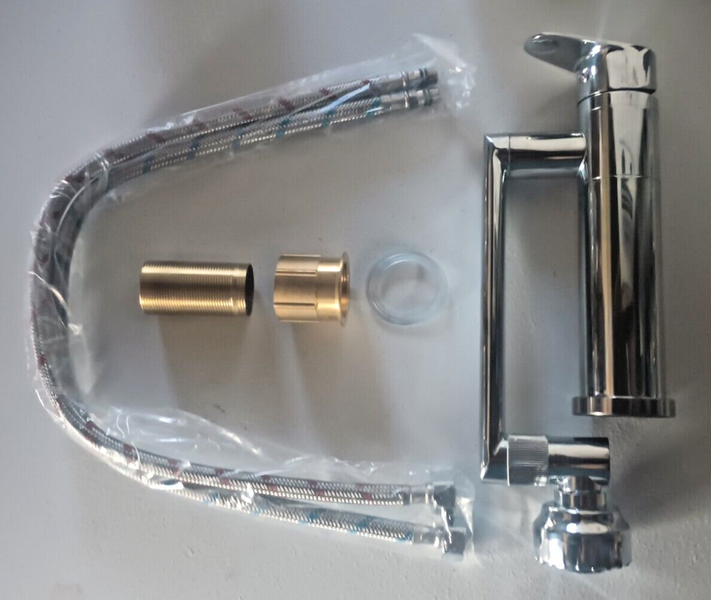 MHX Single Handle Stainless Steel Mirrored Chrome Faucet