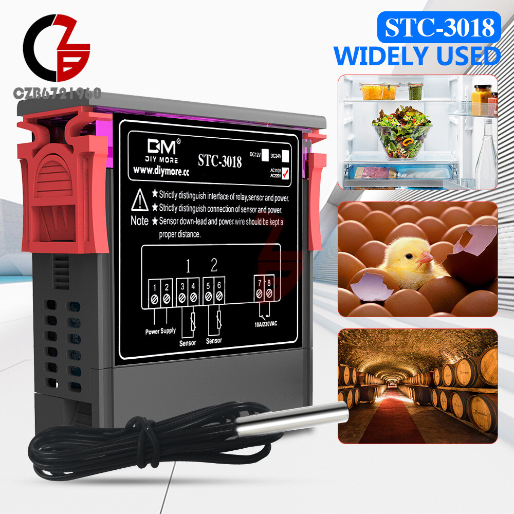 STC-3018 12/24/110-220V High precision Digital Temperature Controller Thermostat