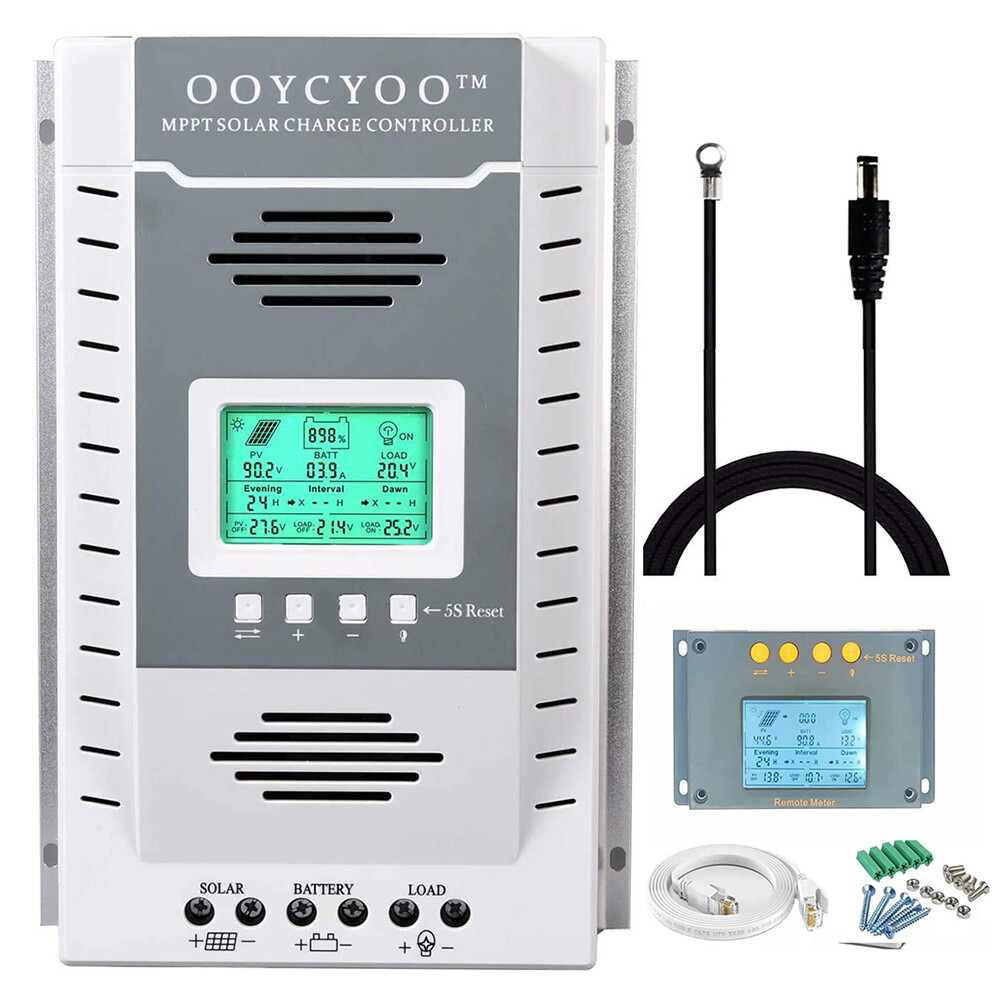 100A 80A 60A 40A MPPT Solar Panel Regulator Charge Controller 12V/24V PV 100V V5