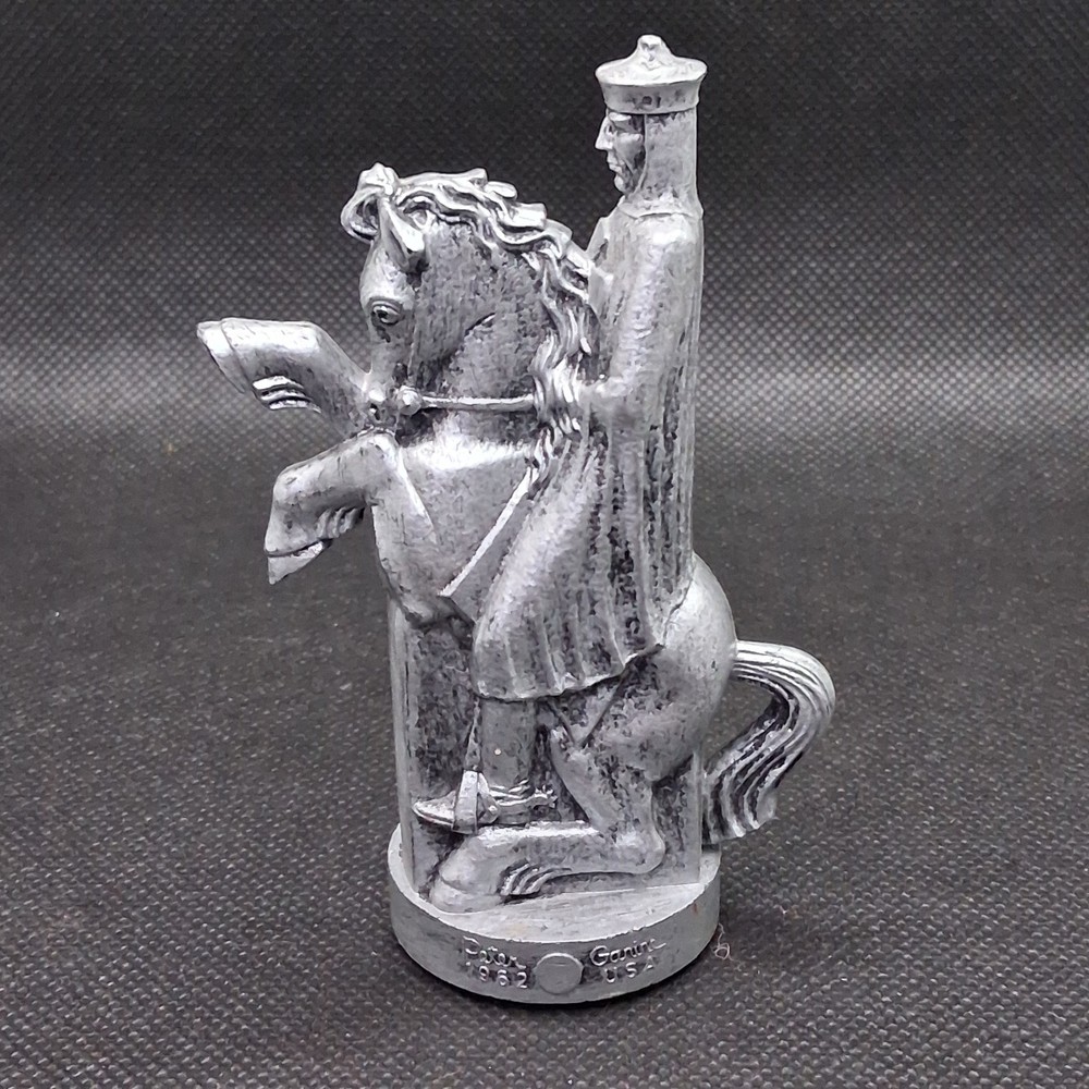 1962 Peter Ganine Conqueror Chess Set Replacement Piece Medieval Silver Knight