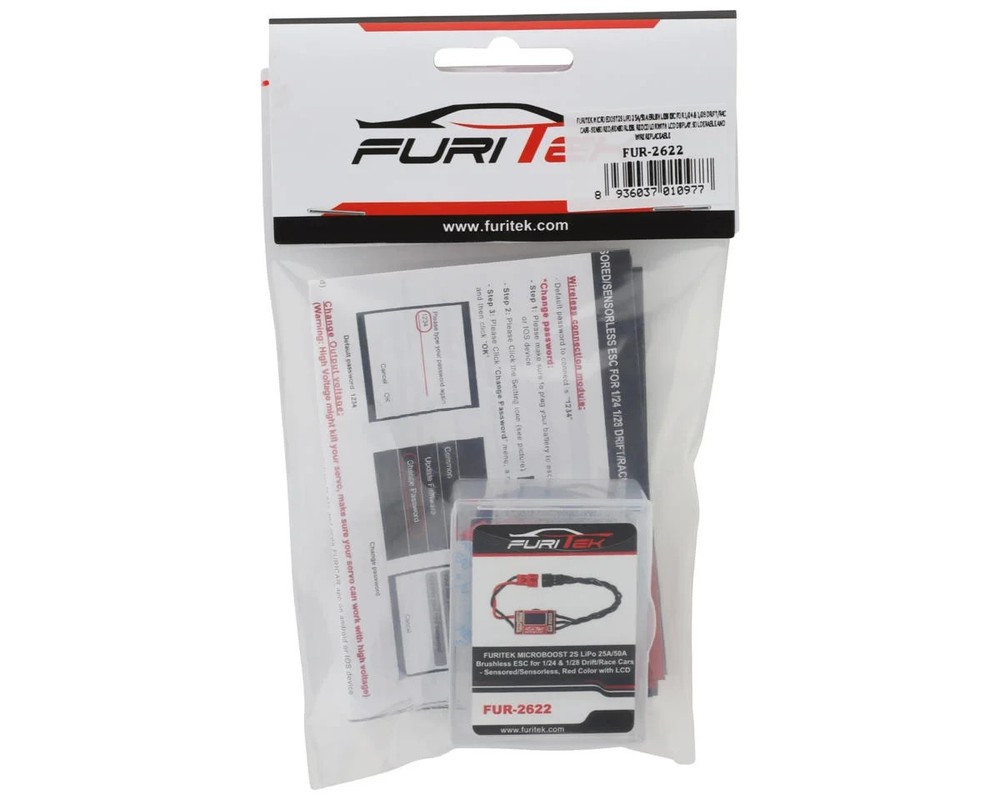Furitek Microboost 2S 25A Brushless Sensored/Sensorless Micro Drift ESC Red