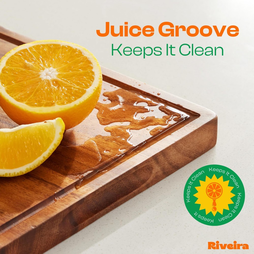 Walnut Wood Cutting Board – Versatile And Durable: Set Of 2 Pcs Rectangular W...