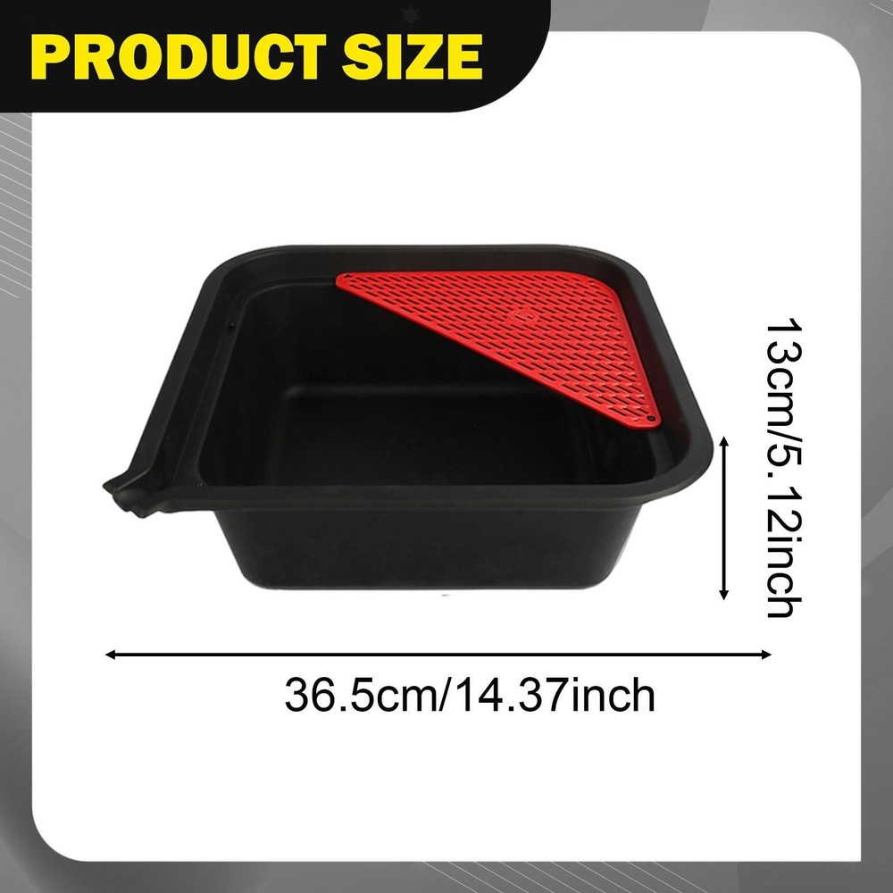 Oil Drain Pan Container Easy to Clean Versatile 9L Capacity Filter Screen with