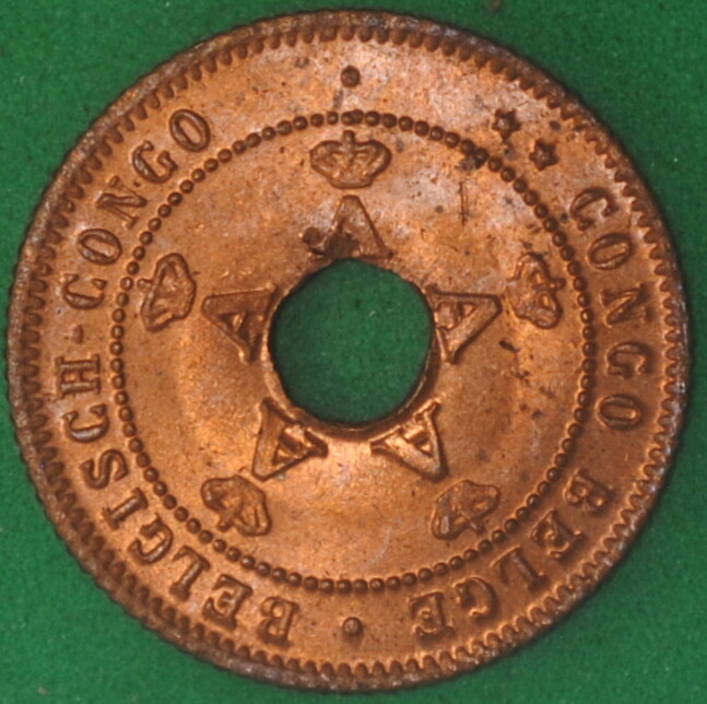 1919 Belgian Congo Centime UNC #4