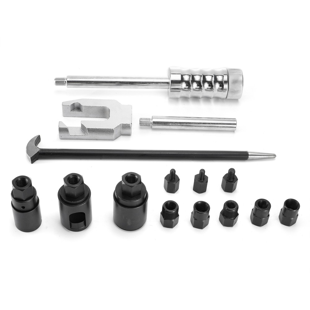 Auto Truck Diesel Injector Extractor Slide Hammer Puller Adapter Tool Kit 15pc