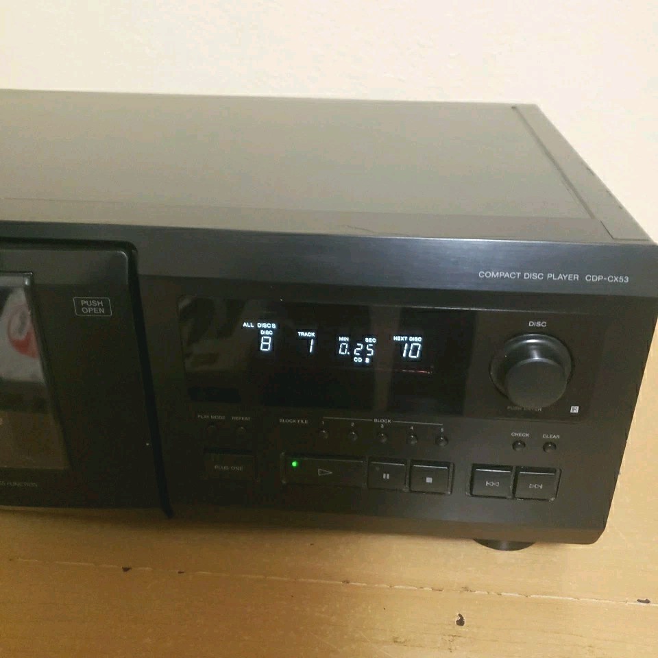 Sony CDP-CX53 CD Player 50+1 Disc CD Mega Storage No Remote Tested & Works