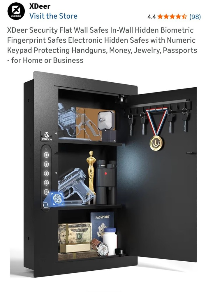 Xdeer Security Flat Wall Safe