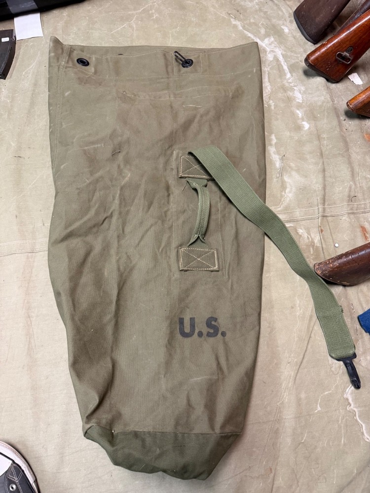 ORIGINAL WWII US ARMY  INFANTRY M1942 SOLDIER GI DUFFLE BAG- TWEEDIE, 1943