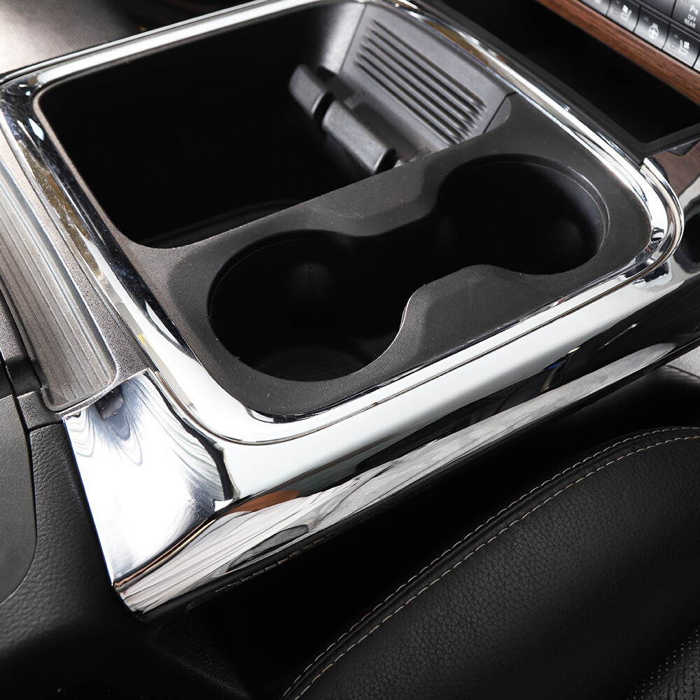 Center Console Front Cup Holder Side Panel Trim for Dodge RAM 1500 10-17 Chrome