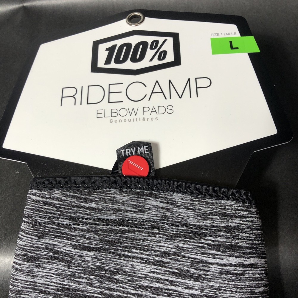 100% Ridecamp Elbow Guards Gray/Black Large ( BW5)