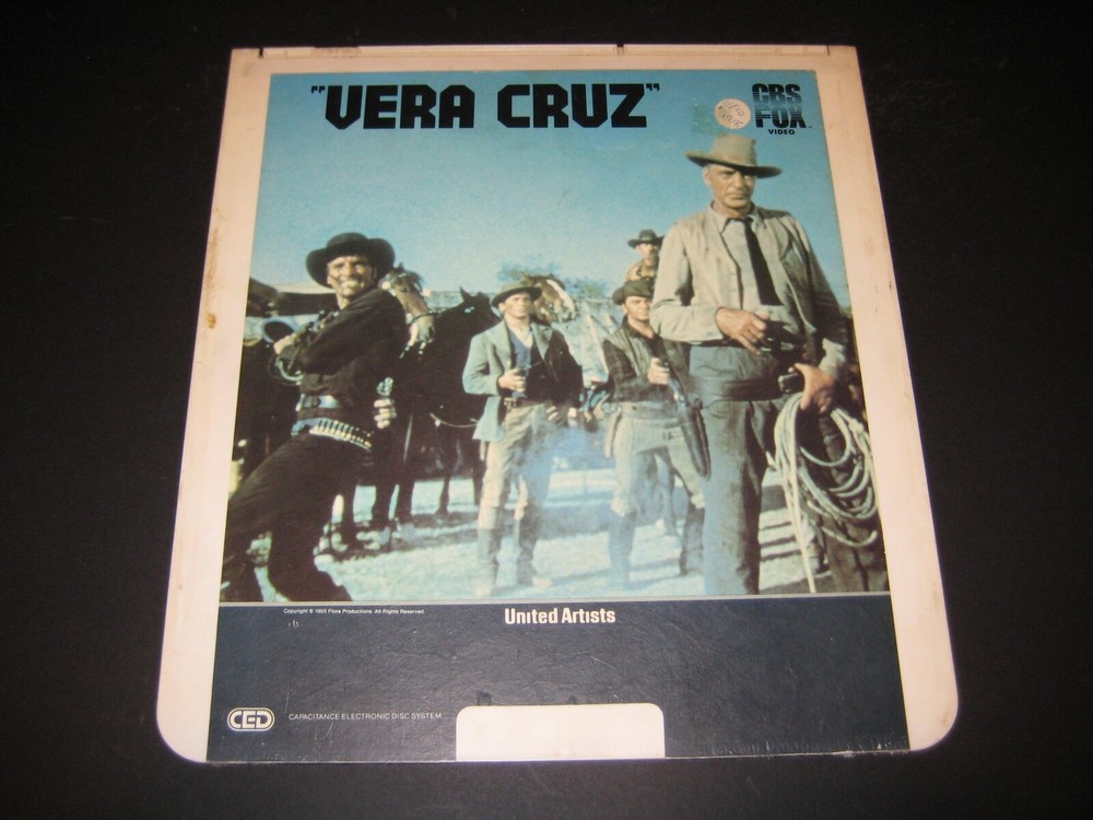 Vera Cruz. (1955). CED. Videodisc. Gary Cooper. Burt Lancaster