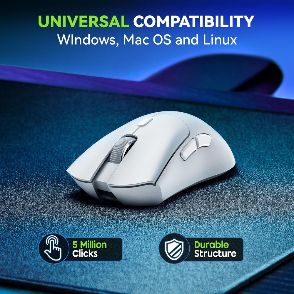 Gaming Mouse, Wireless Mouse Gaming for Laptop with 5 Adjustable DPI, Lightwe...