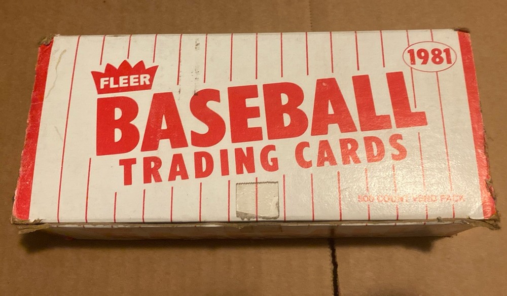1981 Fleer Baseball Trading Cards 500 Count Vend. Pack Box, Rare!