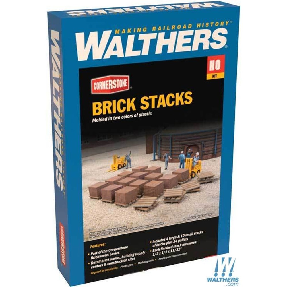Walthers 933-4103 Brick Stacks Kit HO Scale Train