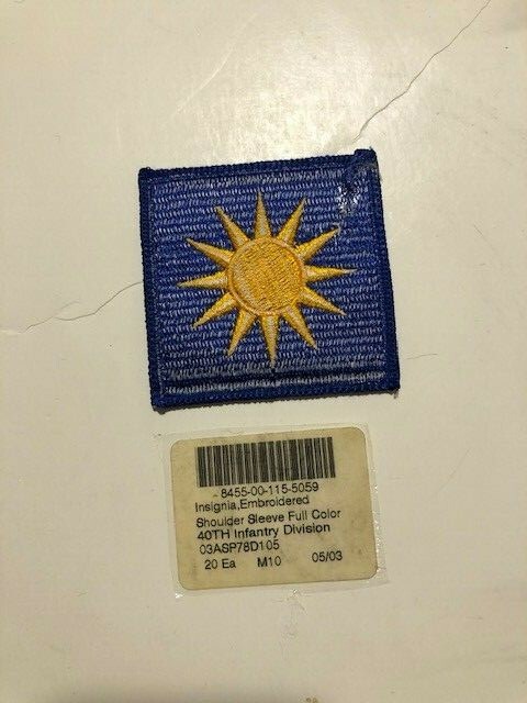 40th Infantry Division U.S. Army Shoulder Patch Insignia