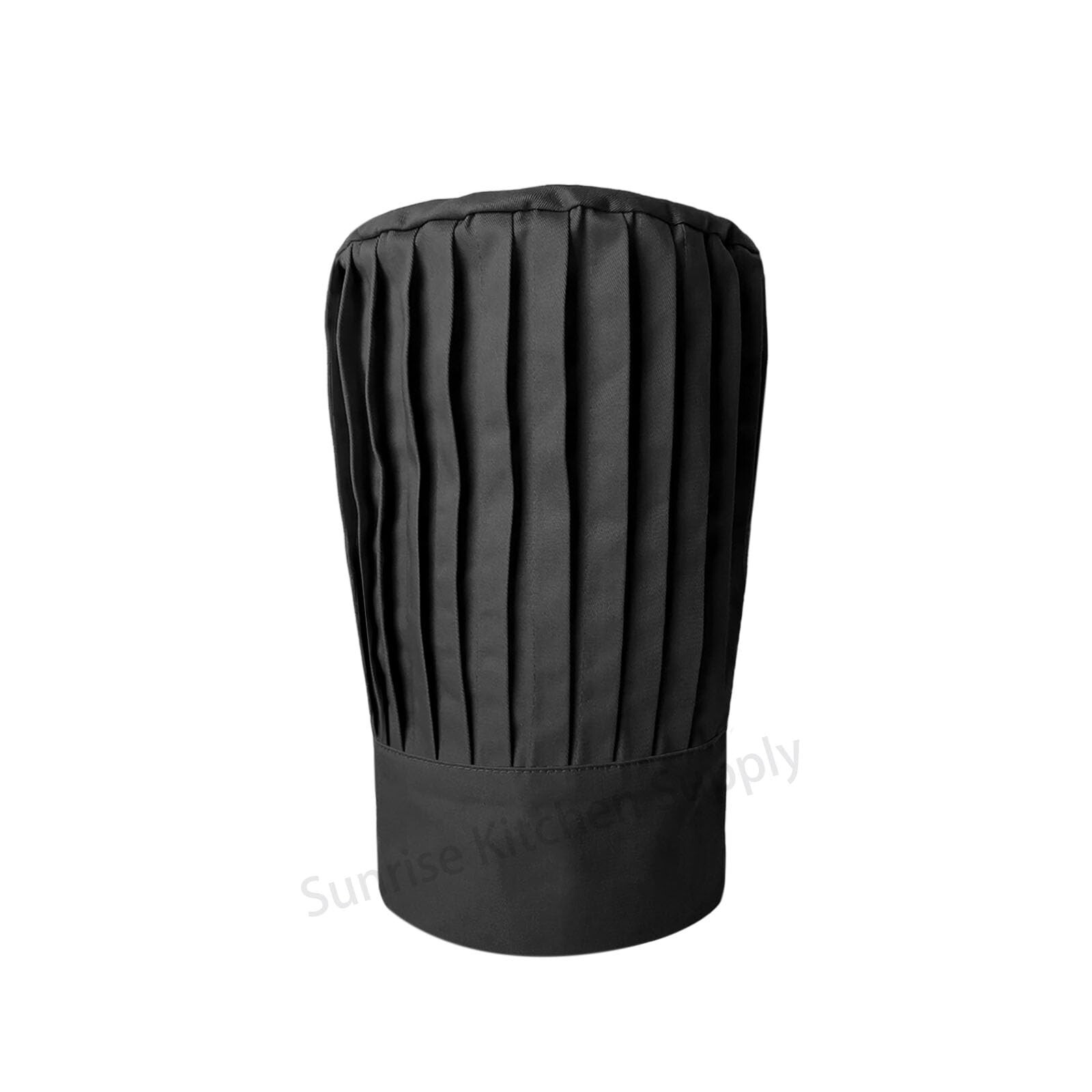 Tall Chef Hat Black. One Size Fits Most.